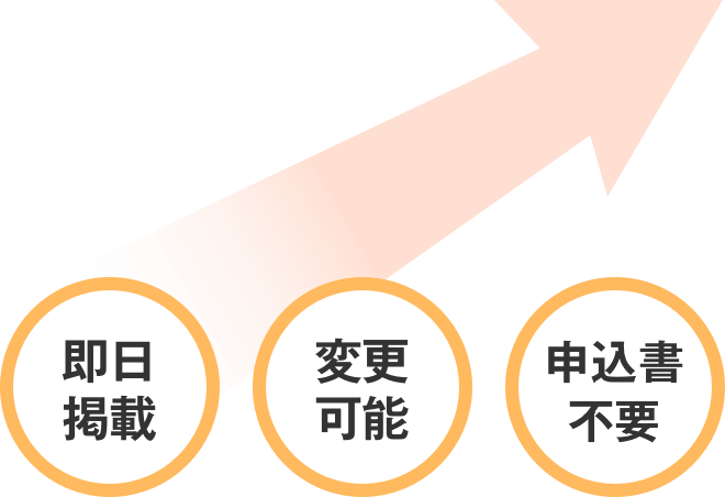 急募も安心、スピード掲載はお任せください!