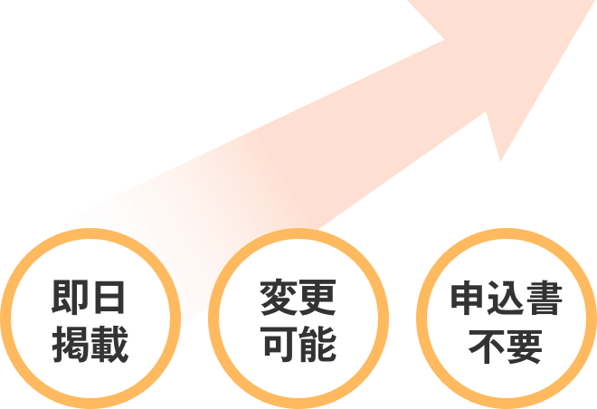 急募も安心、スピード掲載はお任せください！